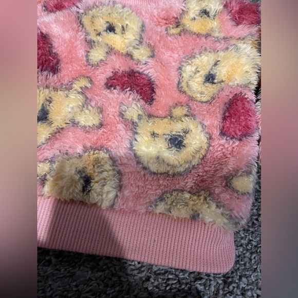 Baby Disney Winnie the Pooh Faux Shearling Fleece Top and Bottom Set - Pink - Picture 7 of 8